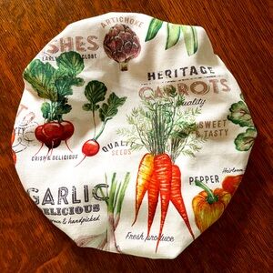 Hand Crafted Vegetable Pattern Fabric Bowl Covers